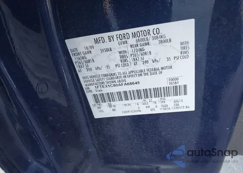 2010 Ford F-150 Fx2 Sport/Stx/Xl/Xlt from USA, damaged, VIN 1FTEX1C80AFA68645